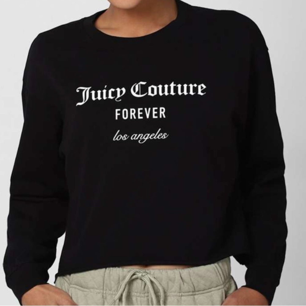 Juicy Couture x Forever 21 Black Sweatshirt with White Lettering - Picture 2 of 4